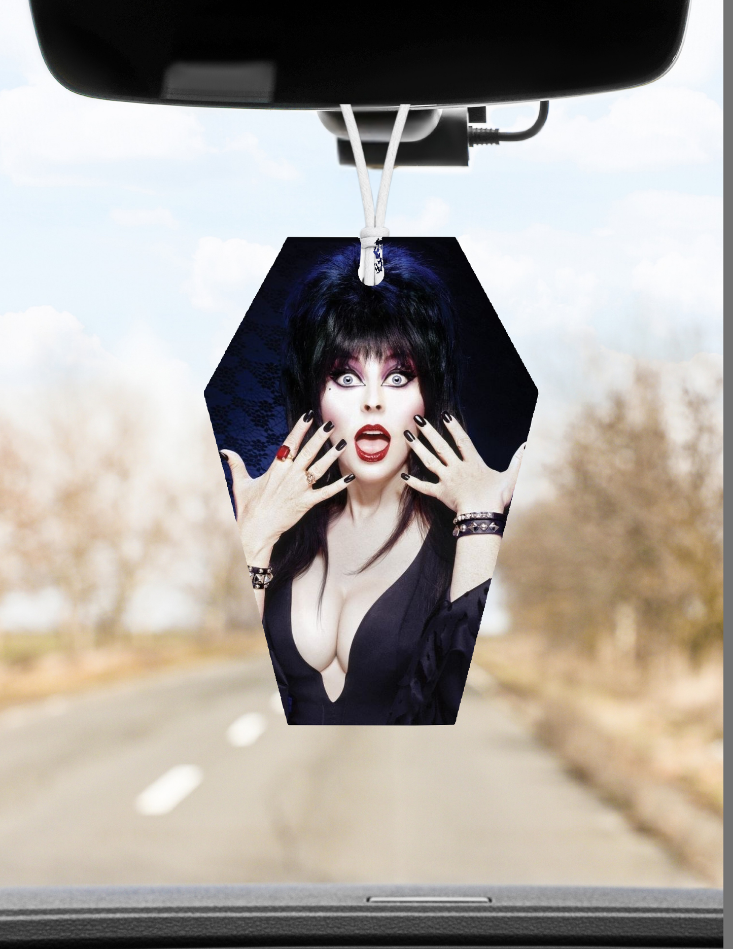 Elvira Coffin Car Freshener- Lavender Scent