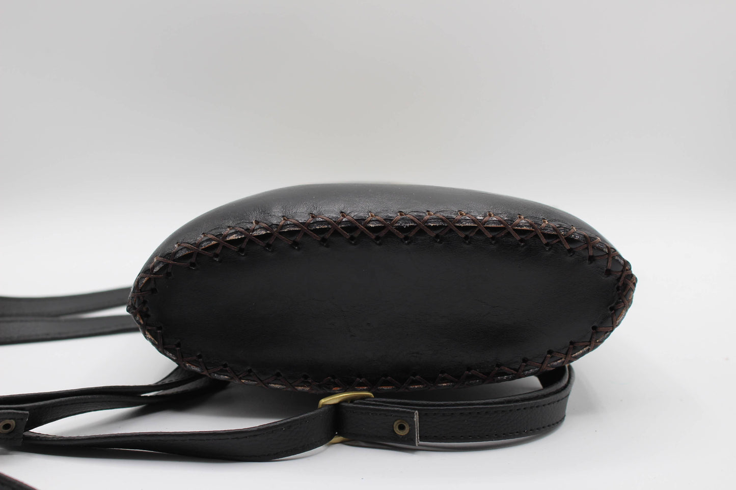 Leather spider backpack cross-body purse