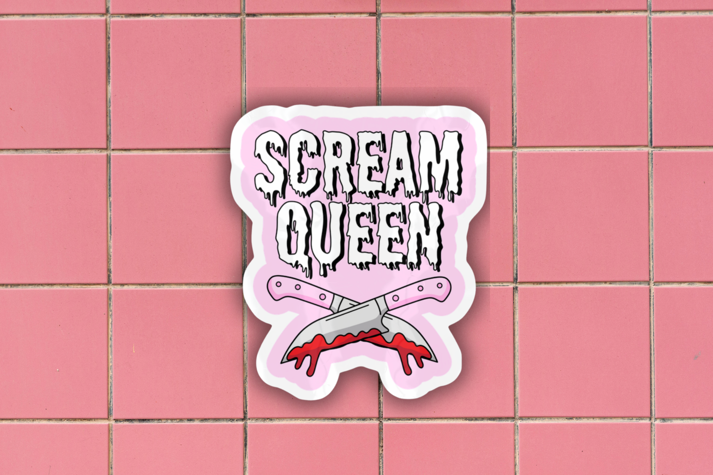 Scream Queen Horror Sticker