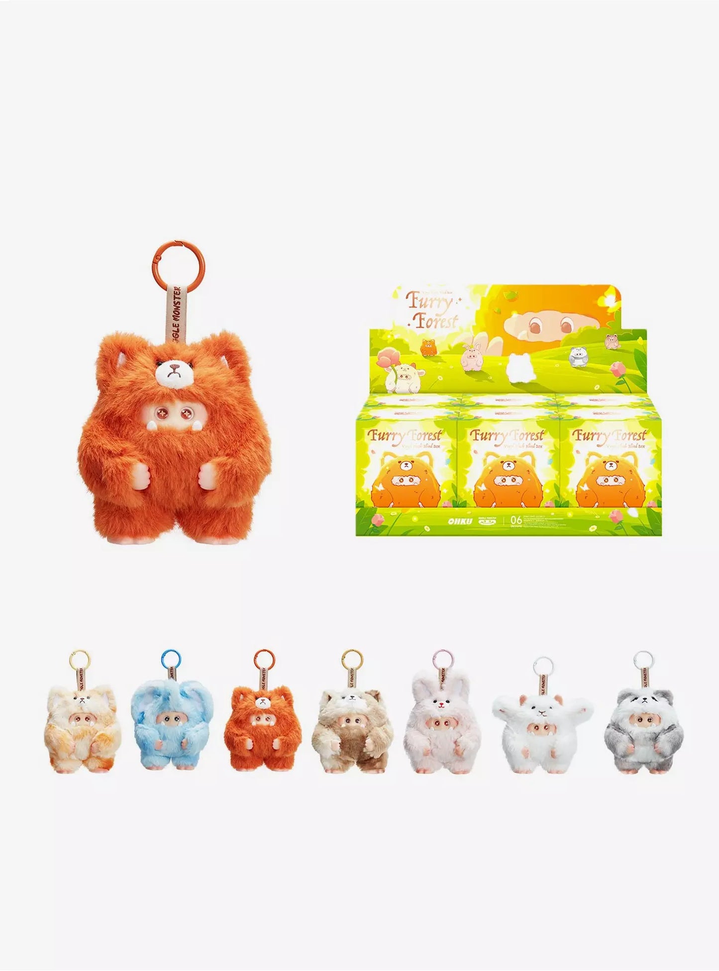Giggle Monster Furry Forest Blind Box Plush Bag Clip