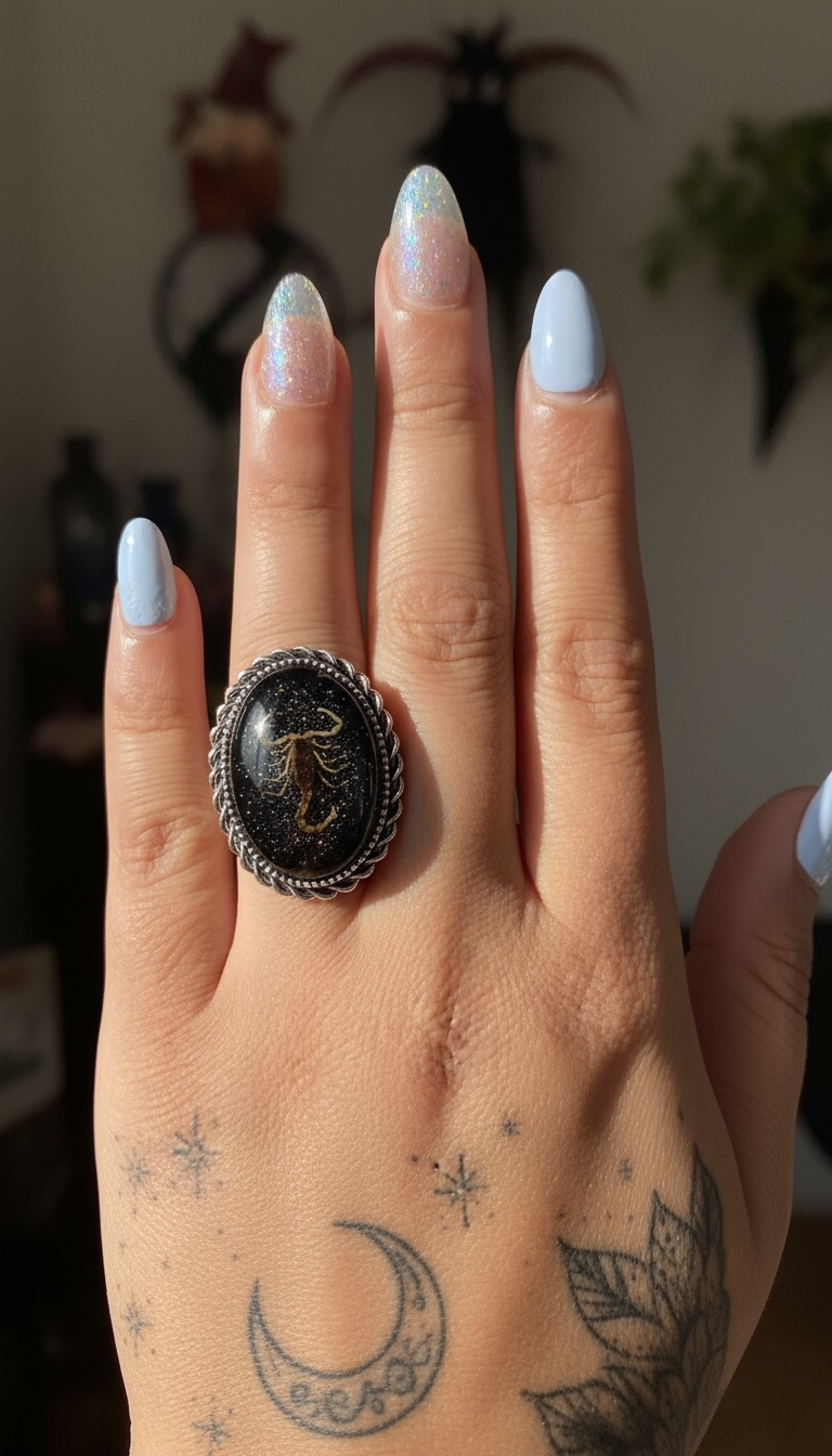 Deadly Glow Scorpion Ring