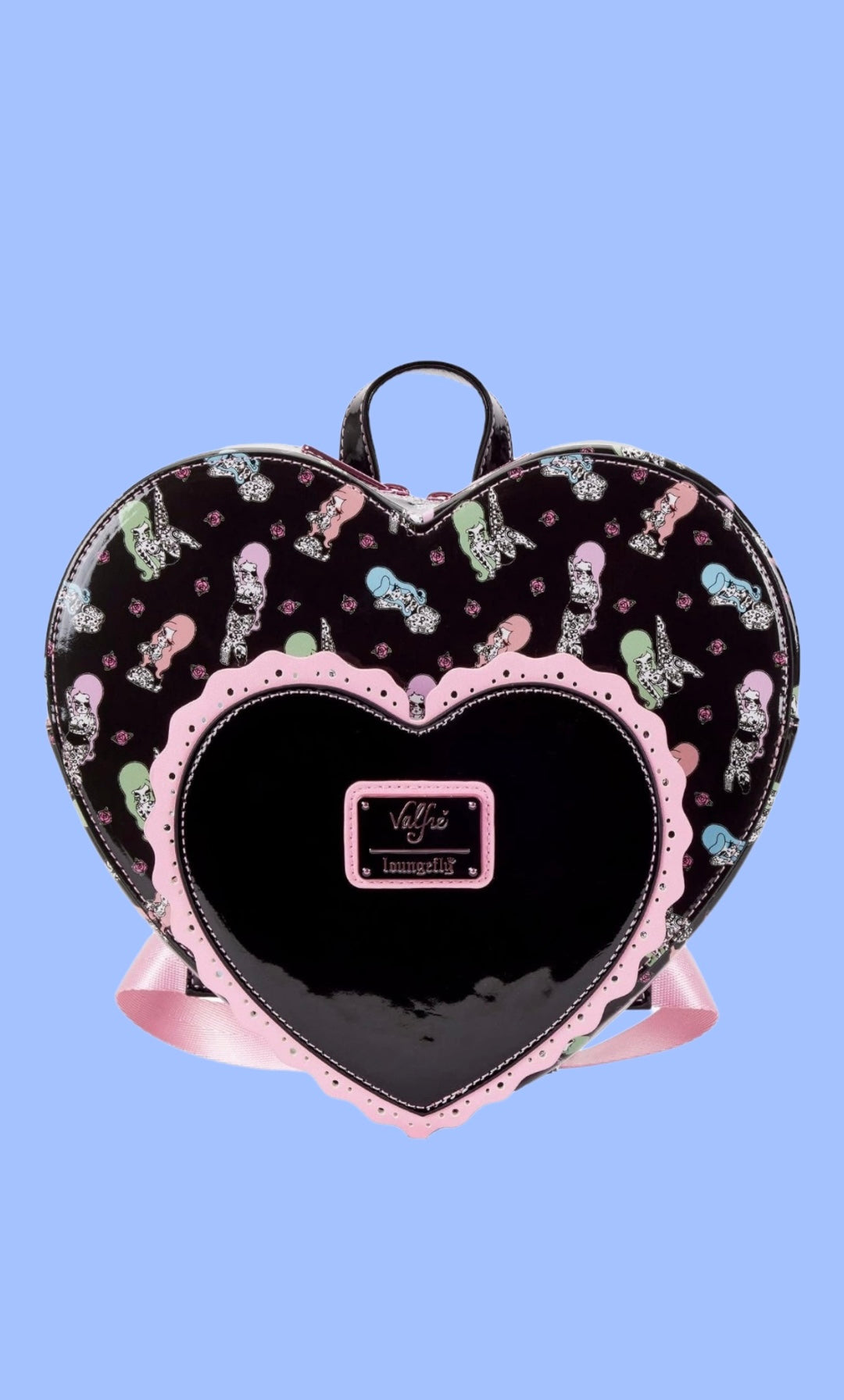 heart spike studded mini backpack Valfre Double Heart Loungefly Mini Backpack – Pretty Wicked