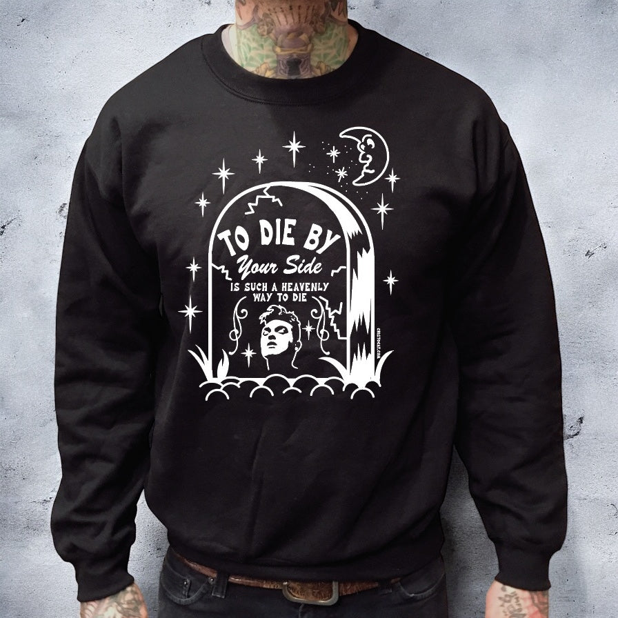 LOS SMITHS GRAVE BLACK CREWNECK SWEATER