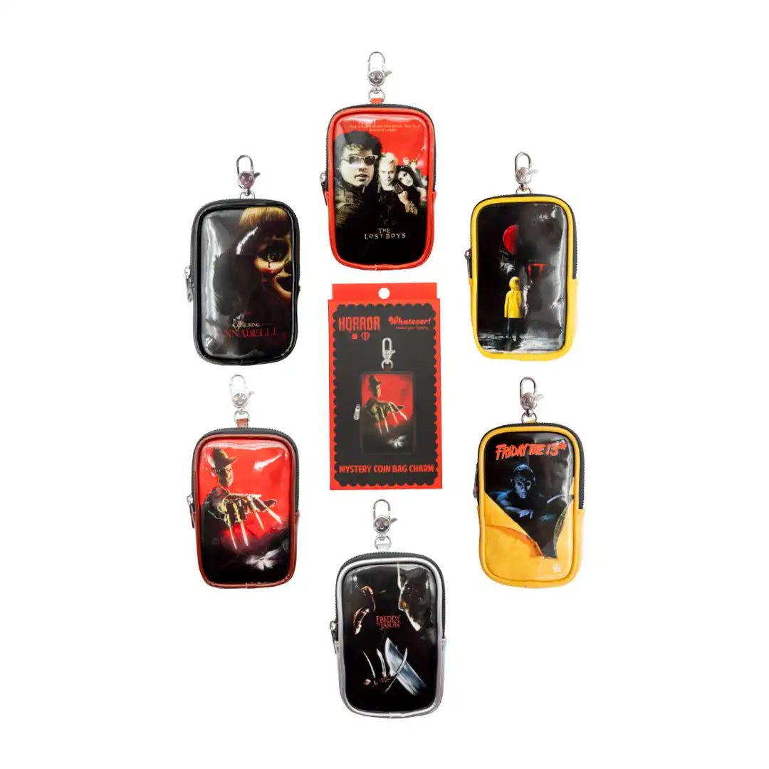 WB Horror Mystery Box Horror Poster Card Holder Coin Bag Charms