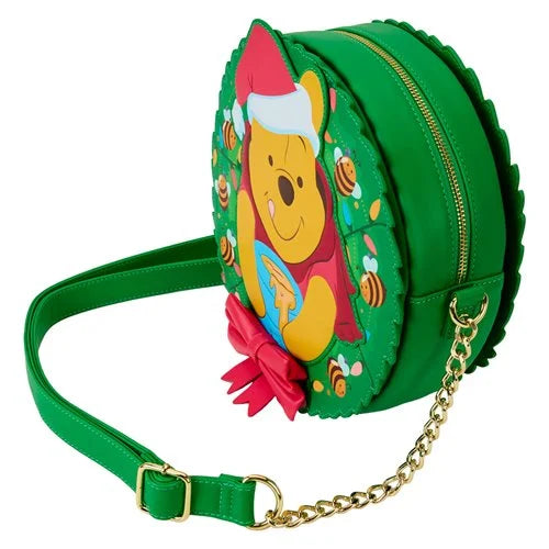 Winnie The Pooh Stuck In Wreath Glow in the Dark Loungefly Crossbody Bag