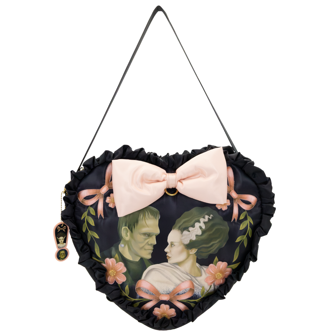 Universal Monsters Coquette Frankie & Bride Oversized Heart Tote Bag