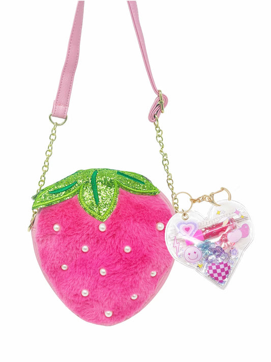 Strawberry Plush Crossbody