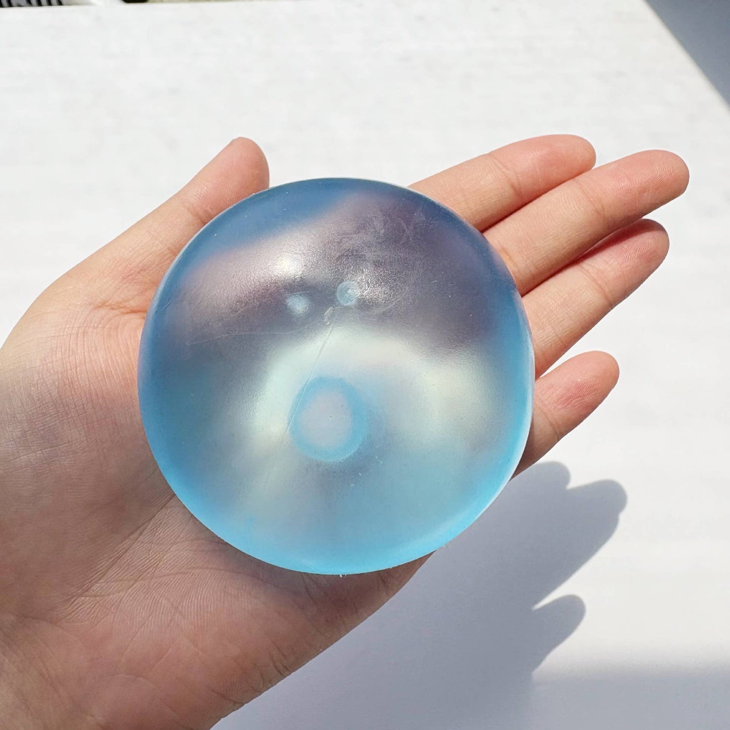 Blue Coconut Oil Squishy Stress Ball