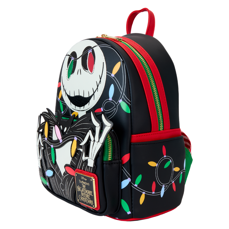 Disney The Nightmare Before Christmas Jack Skellington String Lights Light Up Glow Mini Backpack