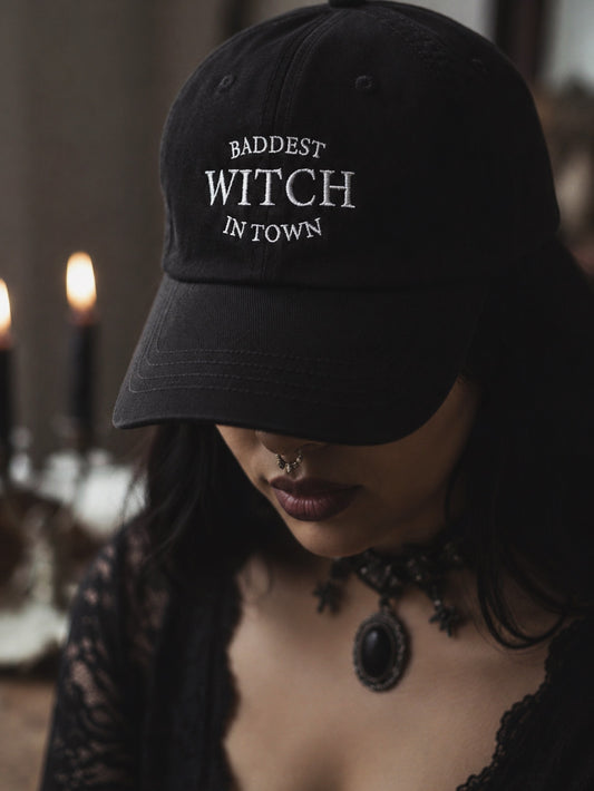 Baddest Witch in Town Embroidery Cap