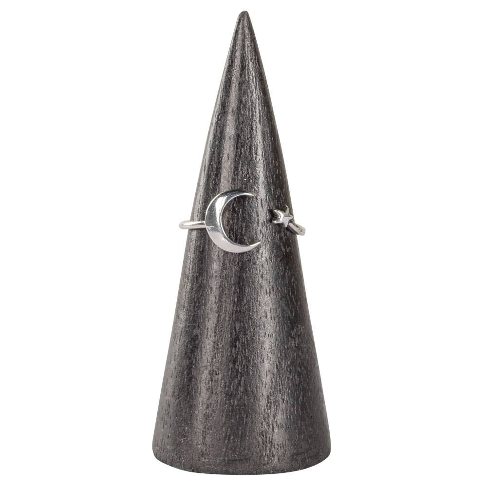 Moon & Star Adjustable Ring