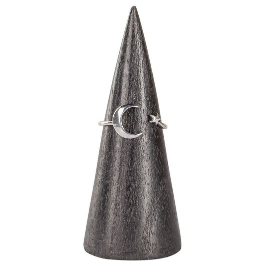 Moon & Star Adjustable Ring