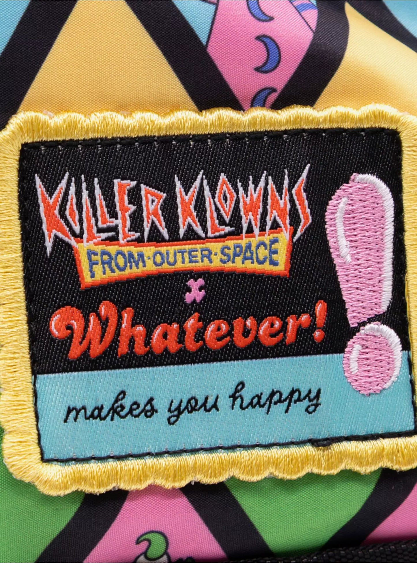 Killer Klowns From Outer Space Color Block Reversible Backpack with Bag Charm X Whatever! Makes You Happy