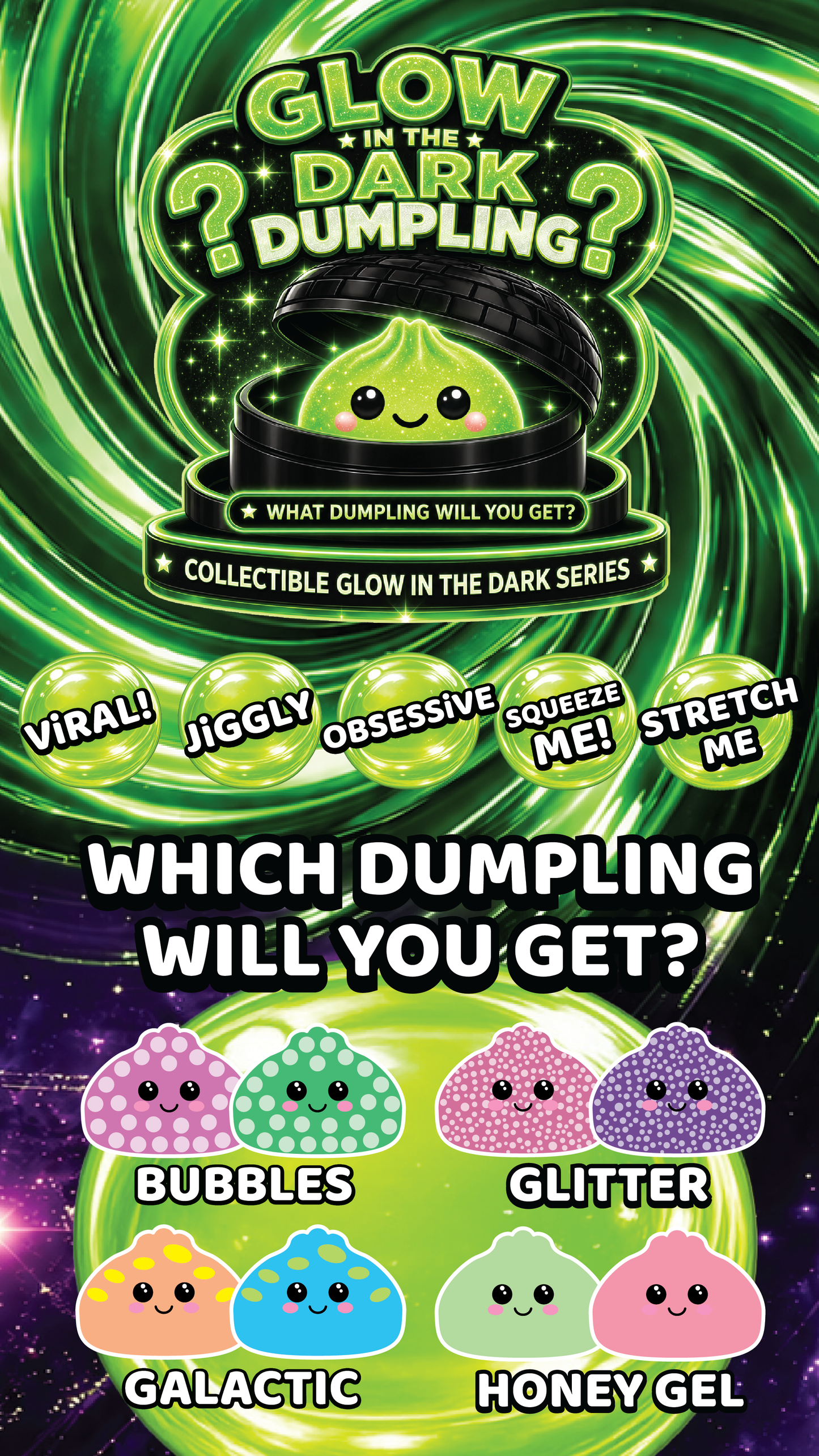 Fun Doh Glow-in-the-Dark Mystery Dumpling Squishy