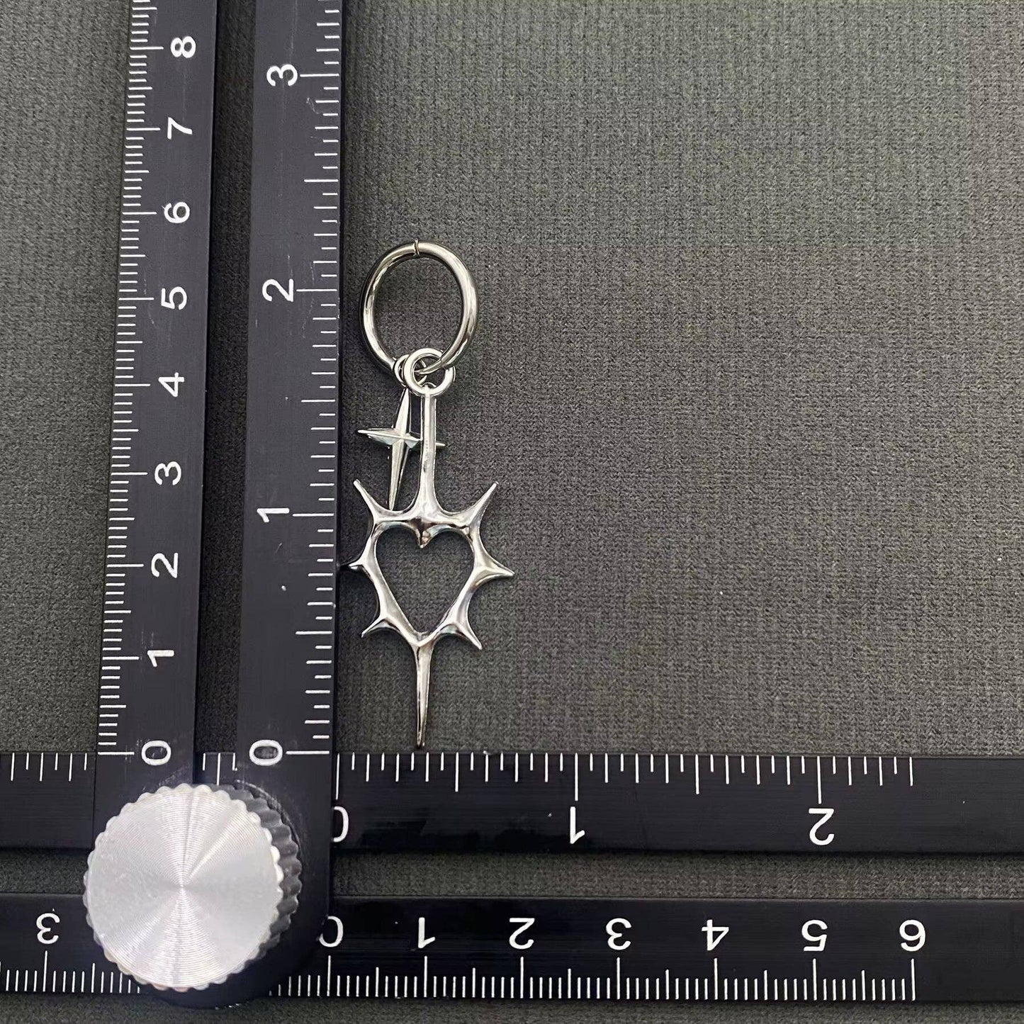 Thorns Heart Huggie Earrings