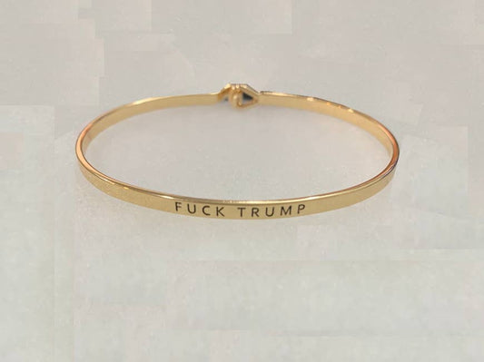 FUCK TRUMP Antique Gold