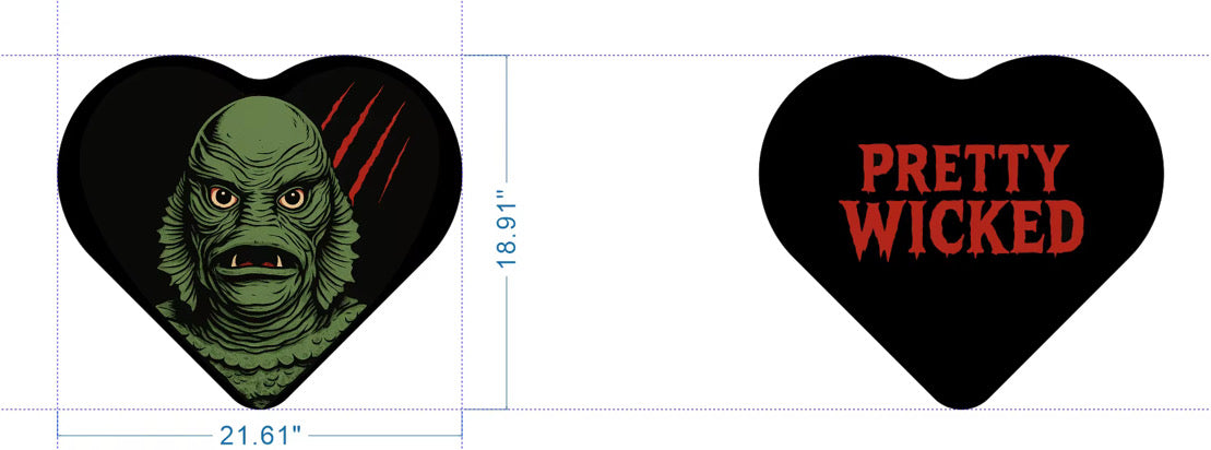 The Creature Oversized Zippered Heart Tote