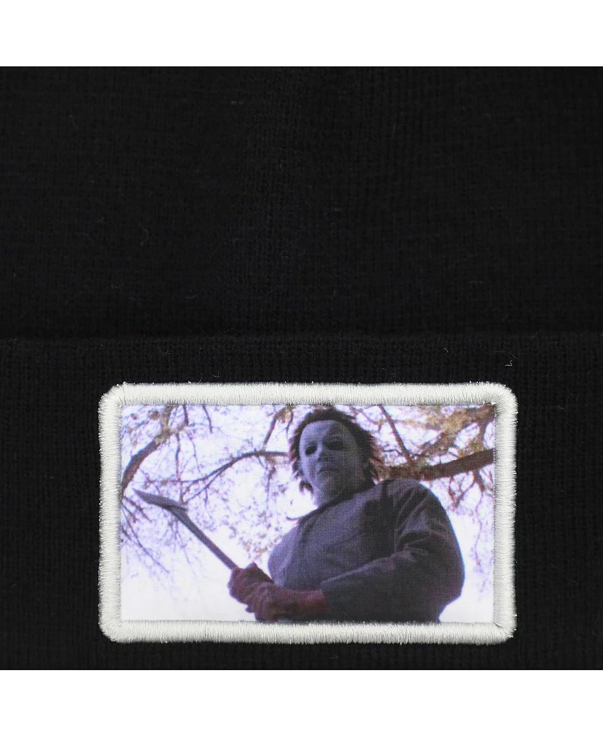 Halloween Michael Myers Sublimated Patch Cuff Beanie