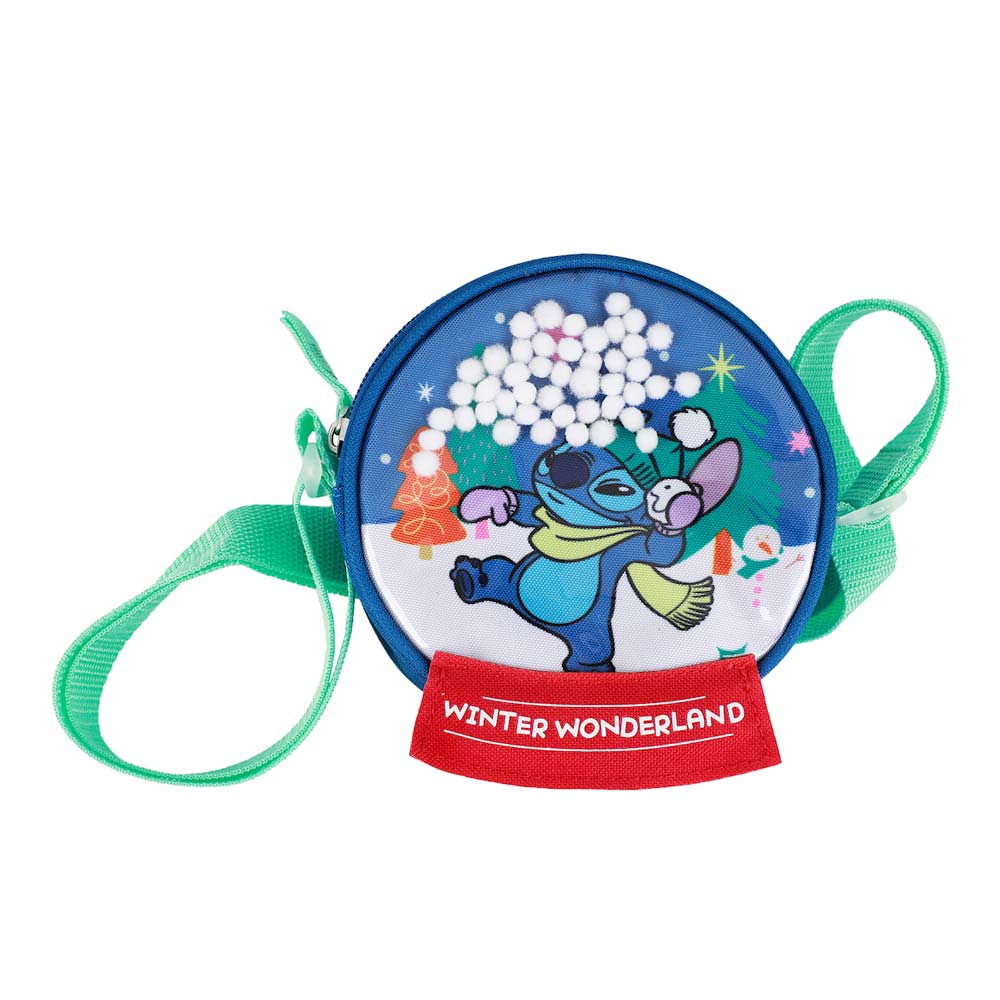 Disney’s Stitch Snowglobe Winter Wonderland 5.5” Crossbody Bag