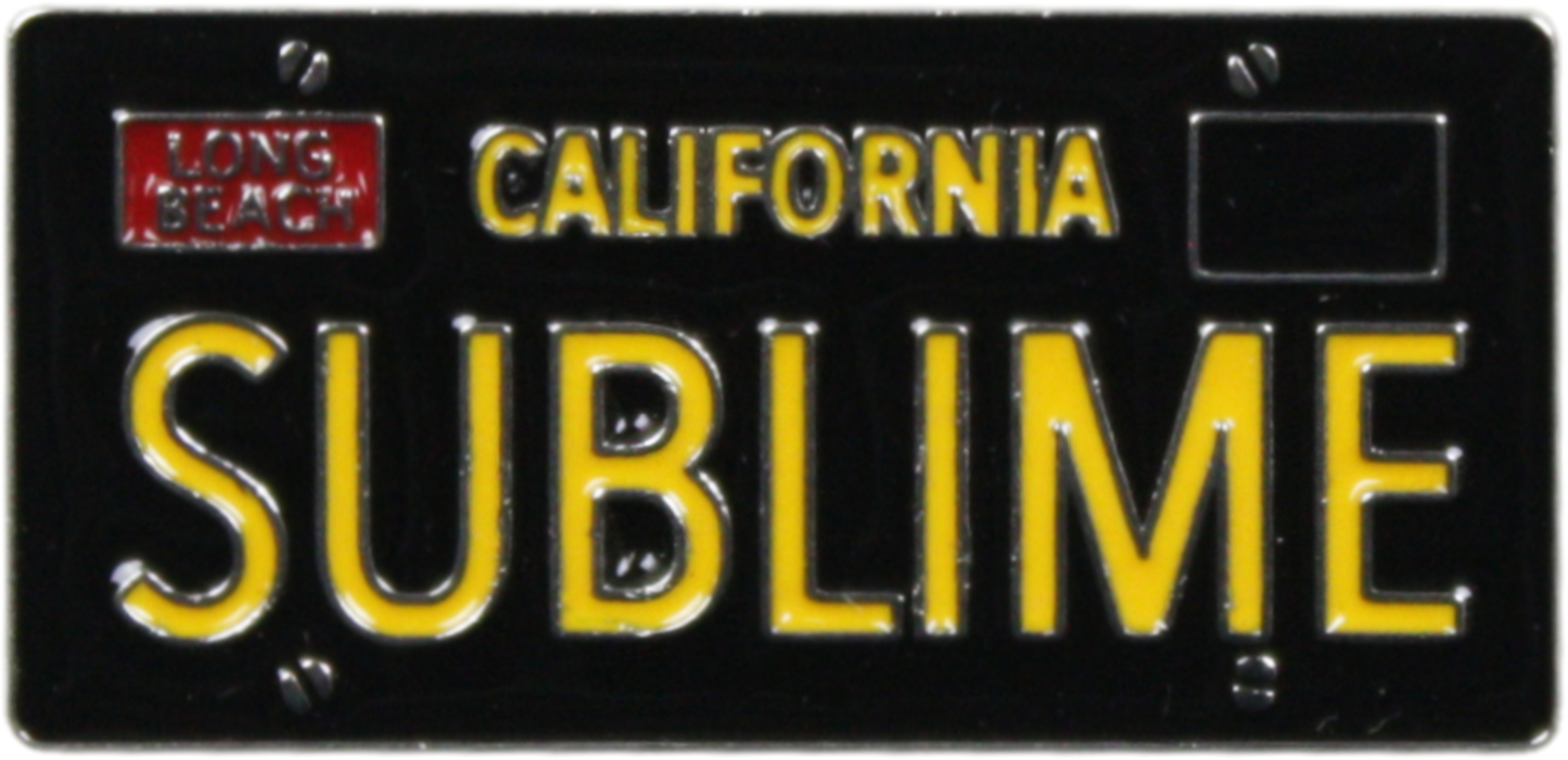 Enamel Pin - Sublime - California License Plate Logo
