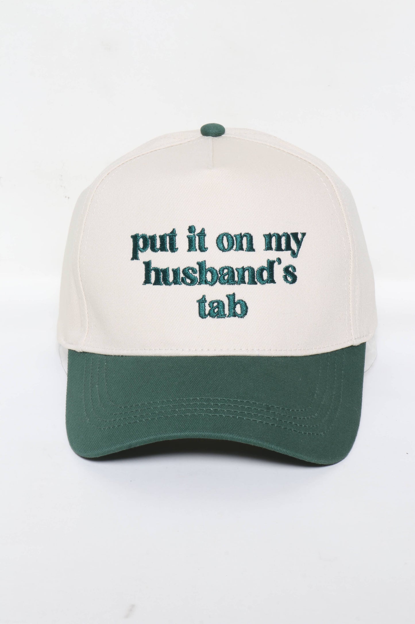 PUT IT ON MY HUSBAND'S TAB Embroidery Baseball Cap