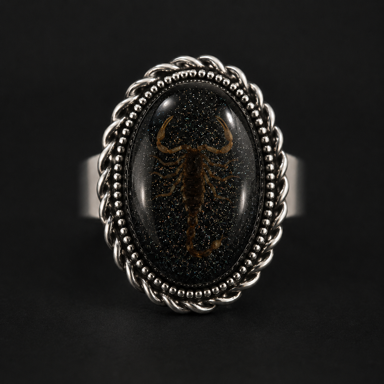 Deadly Glow Scorpion Ring