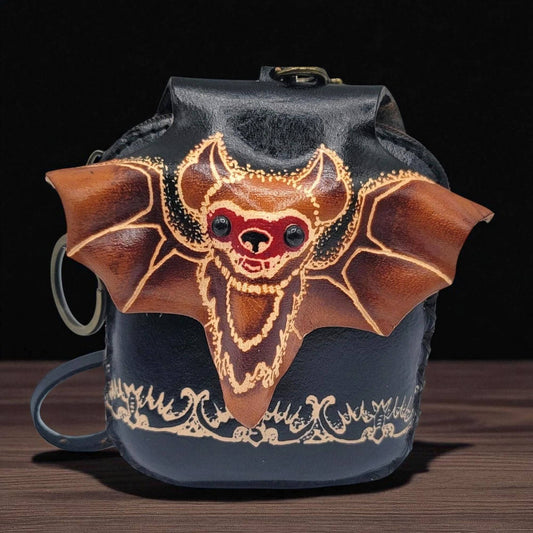 Mini bat coin purse wristlet