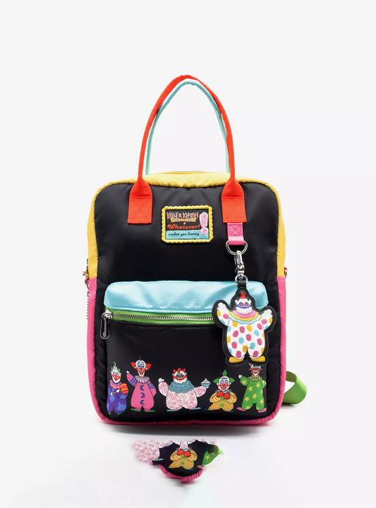 Killer Klowns From Outer Space Color Block Reversible Backpack with Bag Charm X Whatever! Makes You Happy