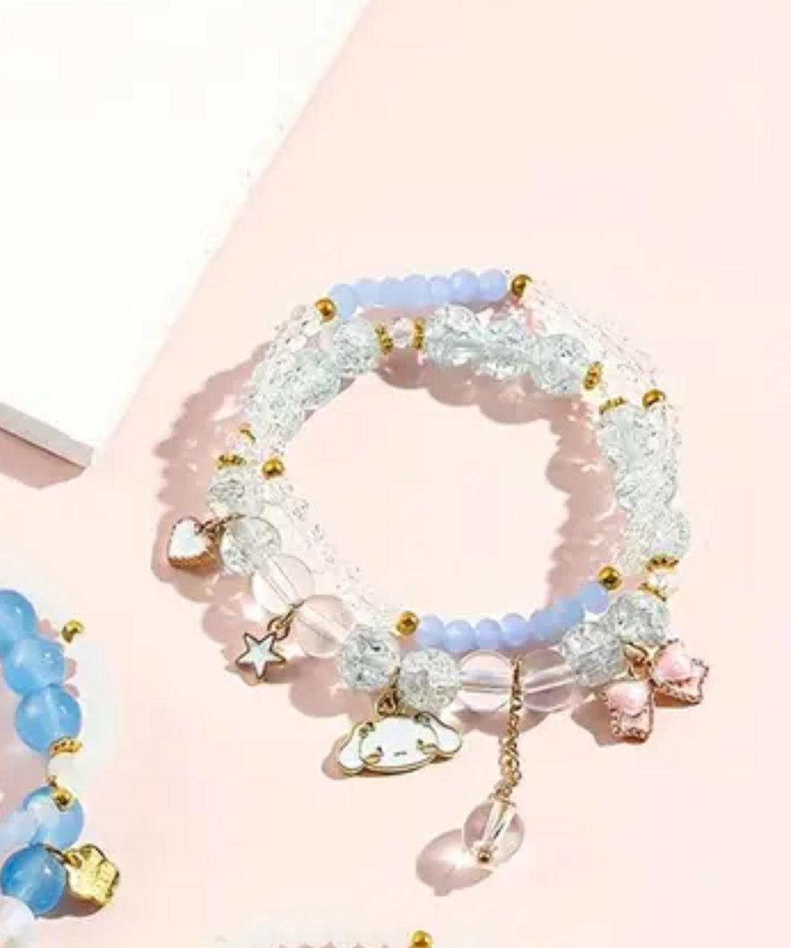 Kawaii Crystal Bead Bracelet Set