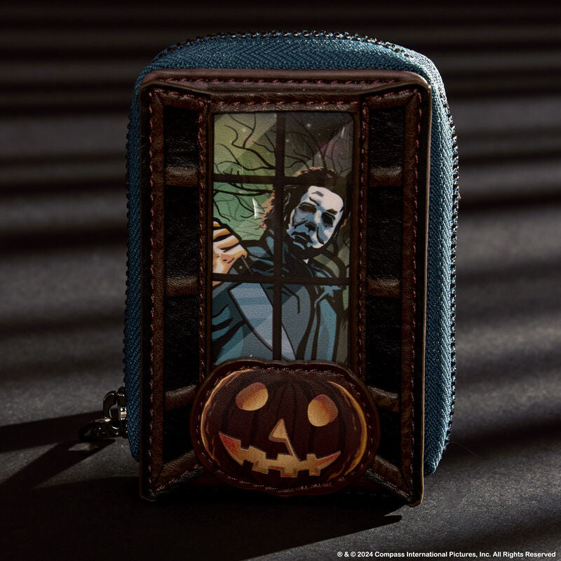 Halloween - Michael Myers Pumpkin Glow in the Dark 4" Faux Leather Accordion Loungefly Wallet