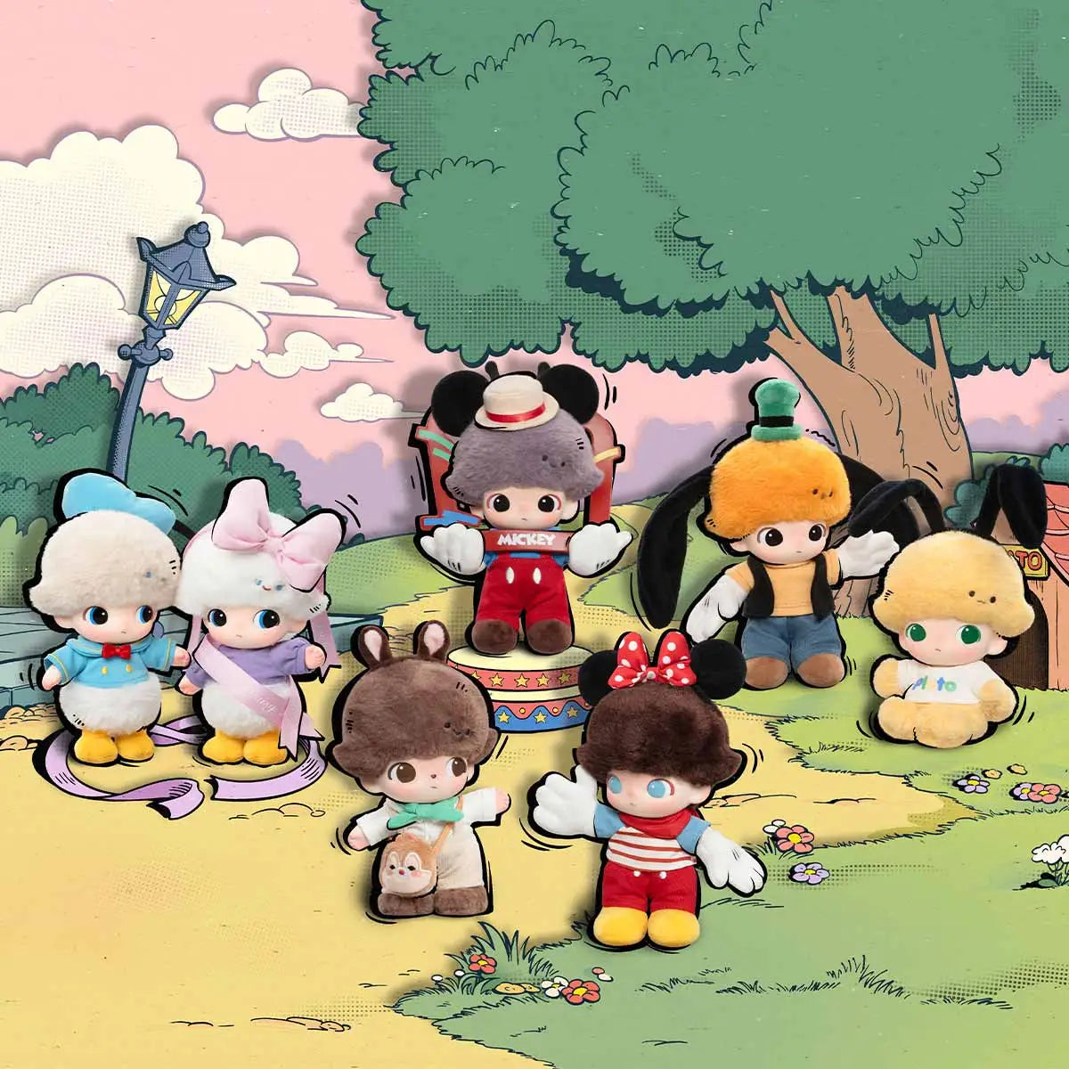 DIMOO WORLD × DISNEY Series-Vinyl Plush Keychain Blind Box