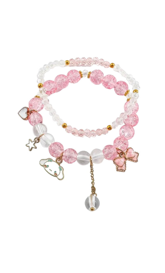 Kawaii Crystal Bead Bracelet Set