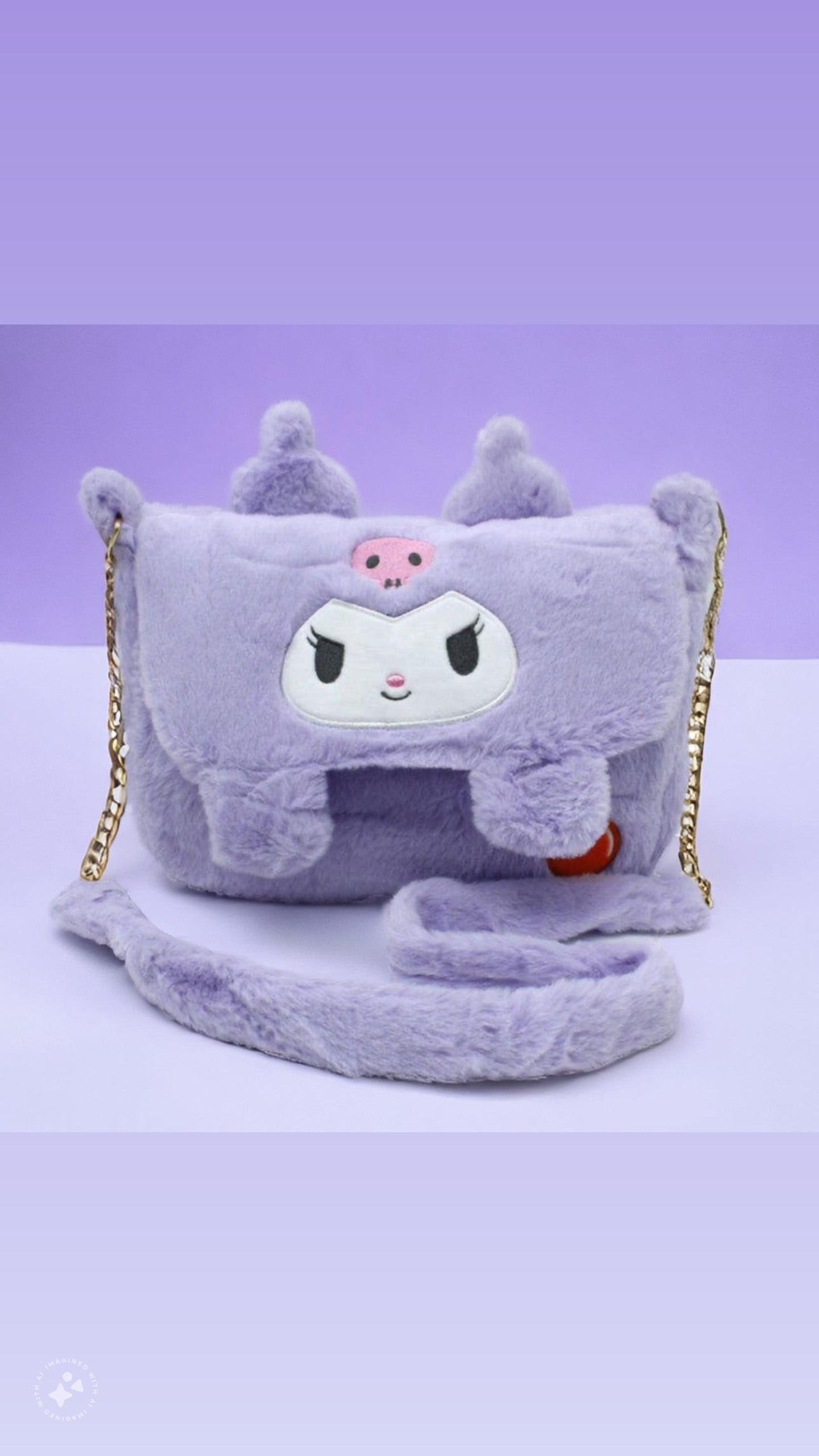 Kuromi Plush Crossbody Bag