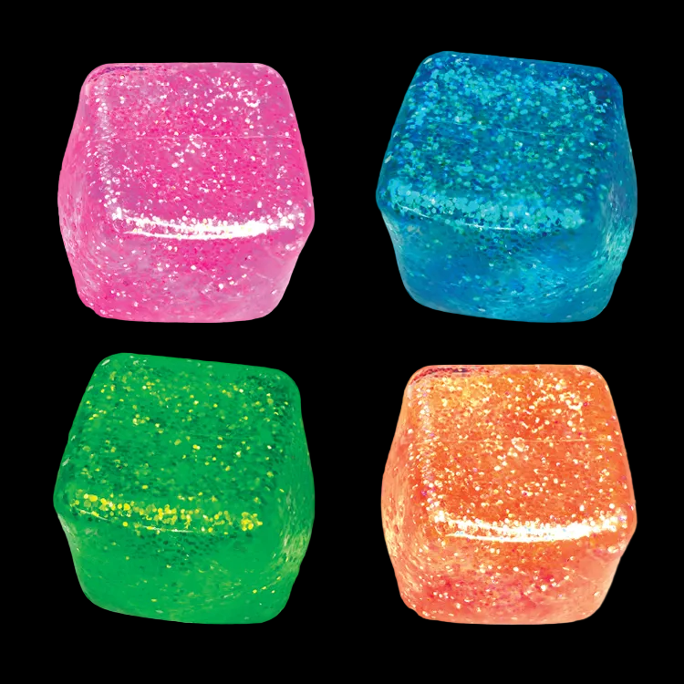 Fun Doh Glow in the Dark Squishy Sparkle Cube