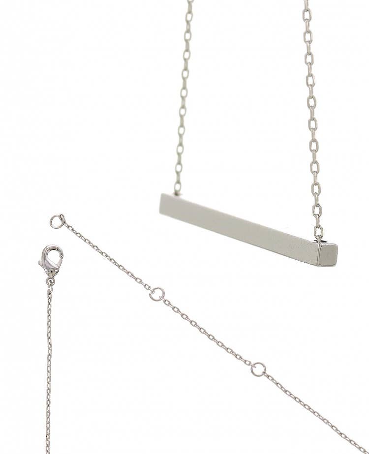 FUCK TRUMP Brass Bar Necklace
