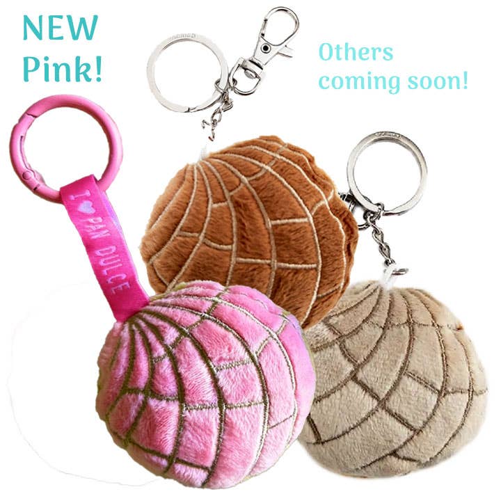 Strawberry Concha Strawberry Key Chain