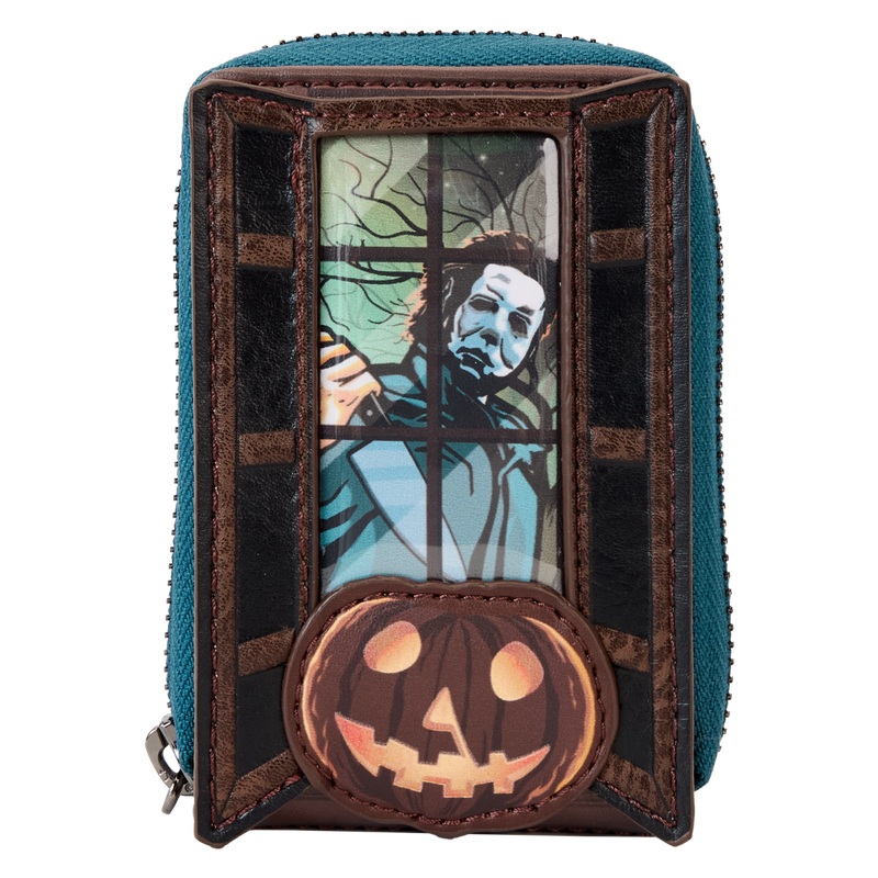 Halloween - Michael Myers Pumpkin Glow in the Dark 4" Faux Leather Accordion Loungefly Wallet