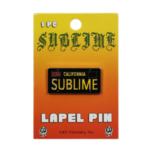 Enamel Pin - Sublime - California License Plate Logo