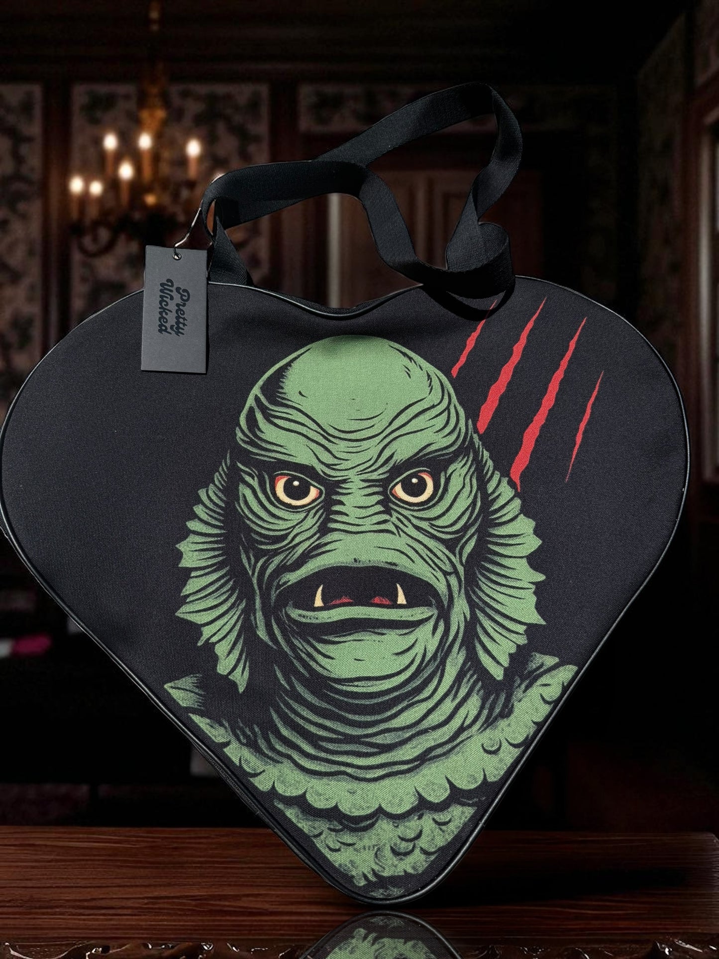 The Creature Oversized Zippered Heart Tote