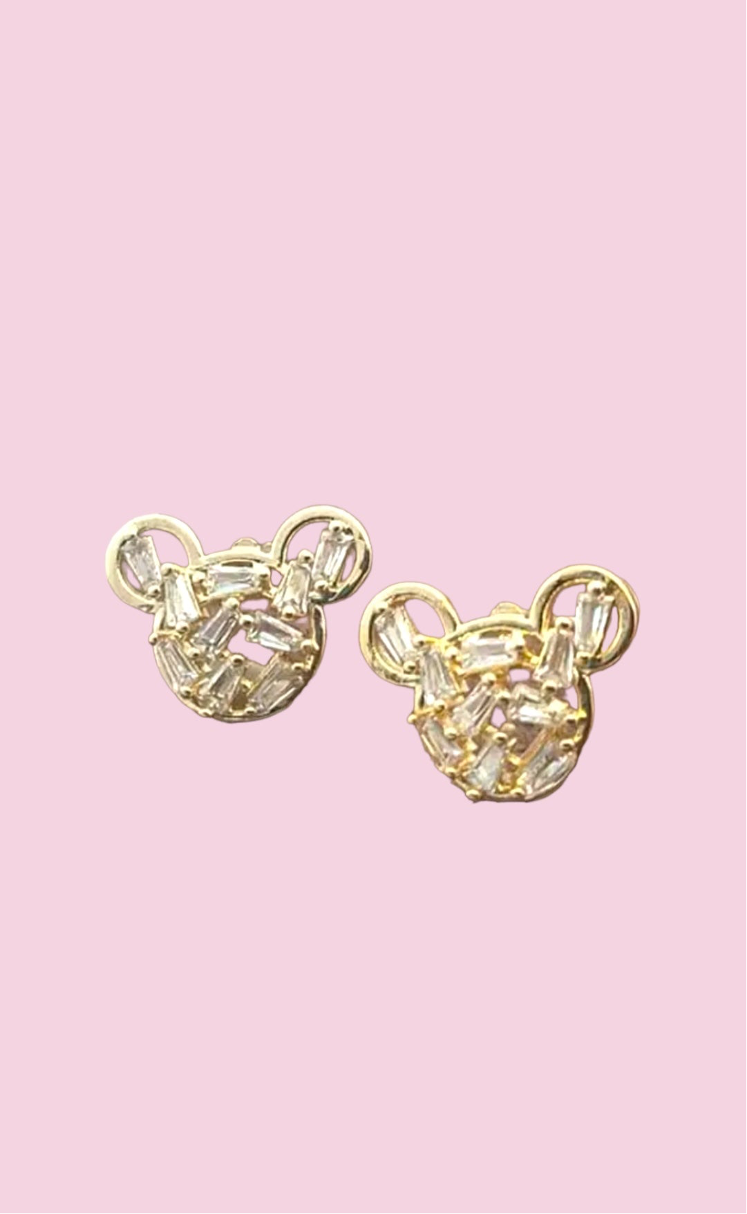 Mickey Mouse Rhinestone Studs