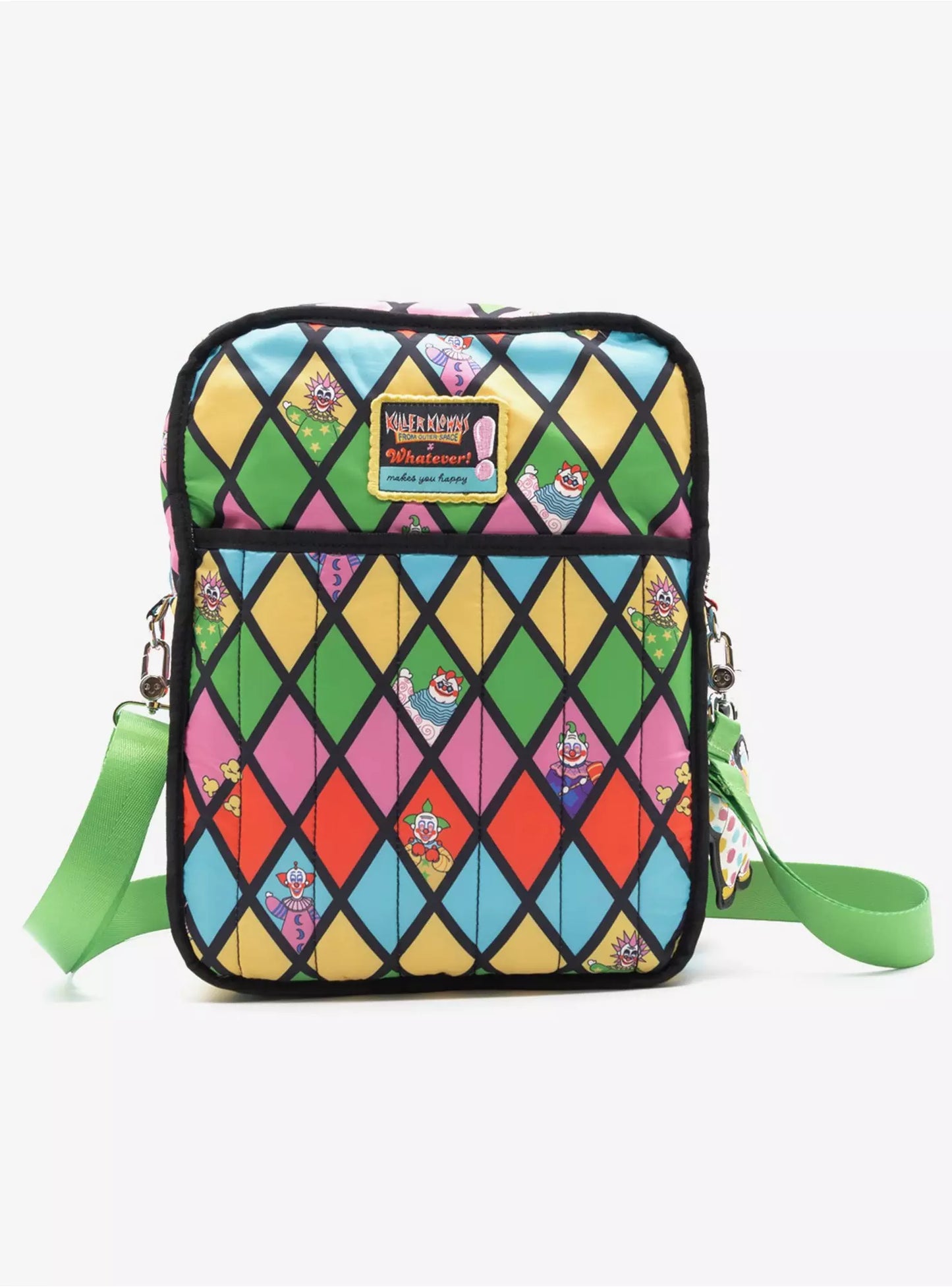 Killer Klowns From Outer Space Color Block Reversible Backpack with Bag Charm X Whatever! Makes You Happy