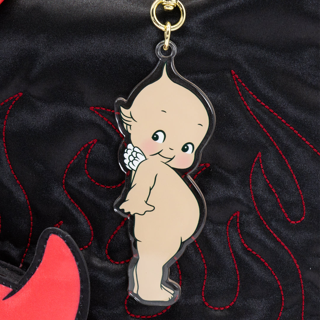 Kewpie Devil Puffy Tote Bag w/ Angel Acrylic Charm Tote