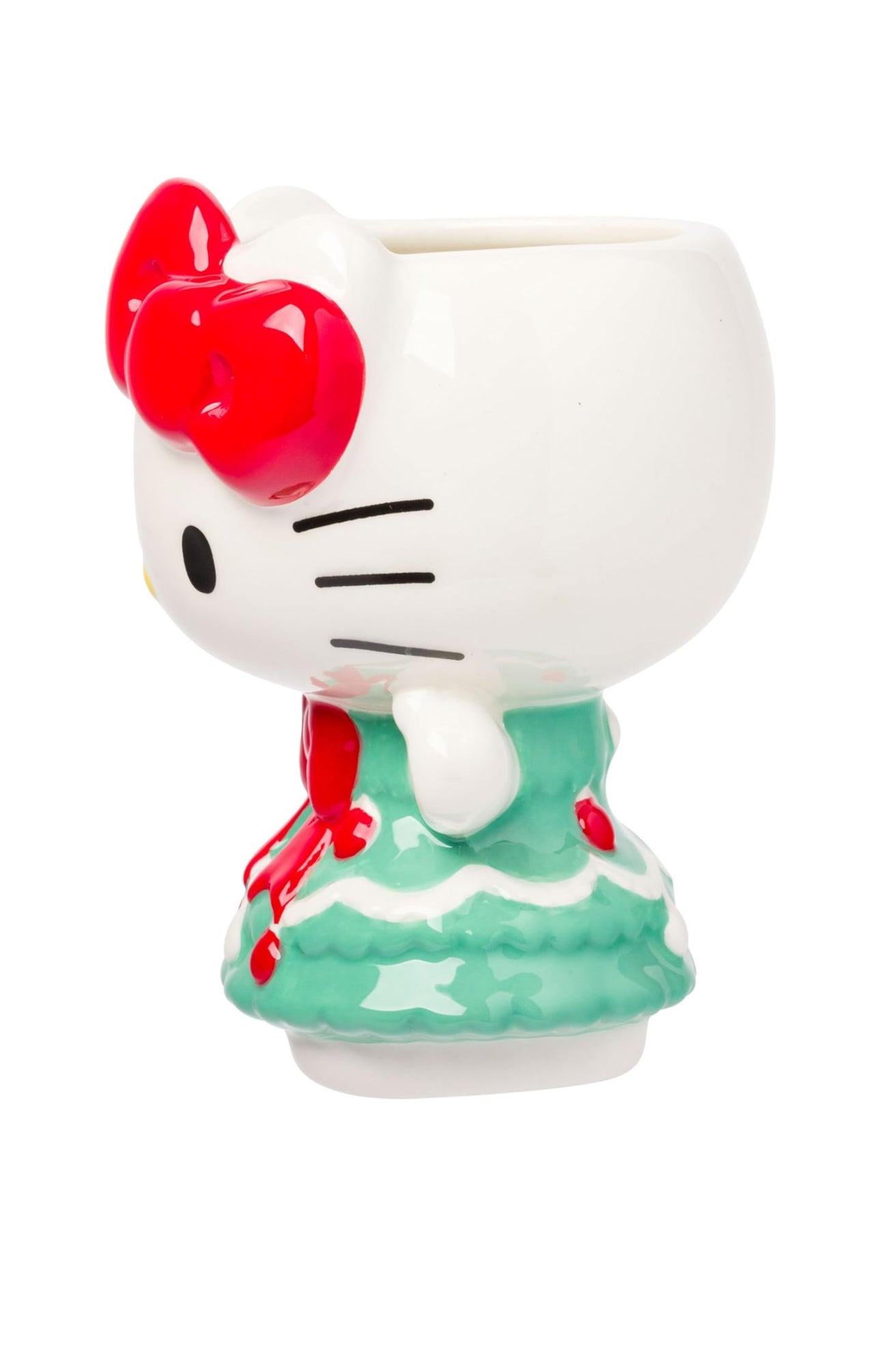 Hello Kitty Holiday Tree Dress Ceramic 3D Sculpted Mug