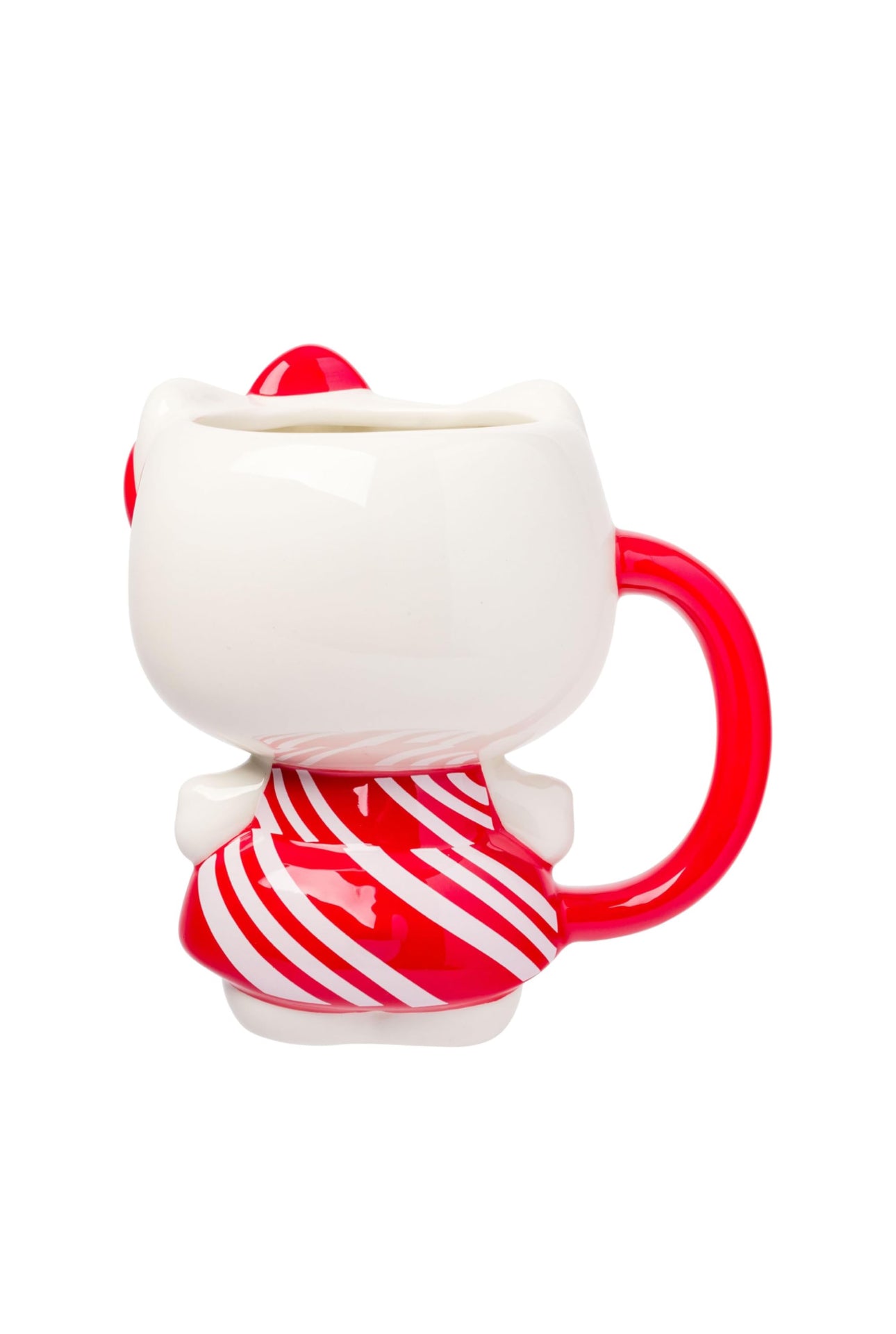 Hello Kitty Holiday Candy Cane Dress Ceramic 3D Sculpted Mug