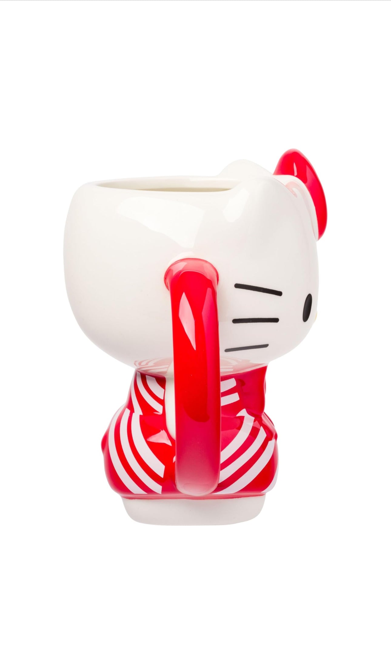 Hello Kitty Holiday Candy Cane Dress Ceramic 3D Sculpted Mug
