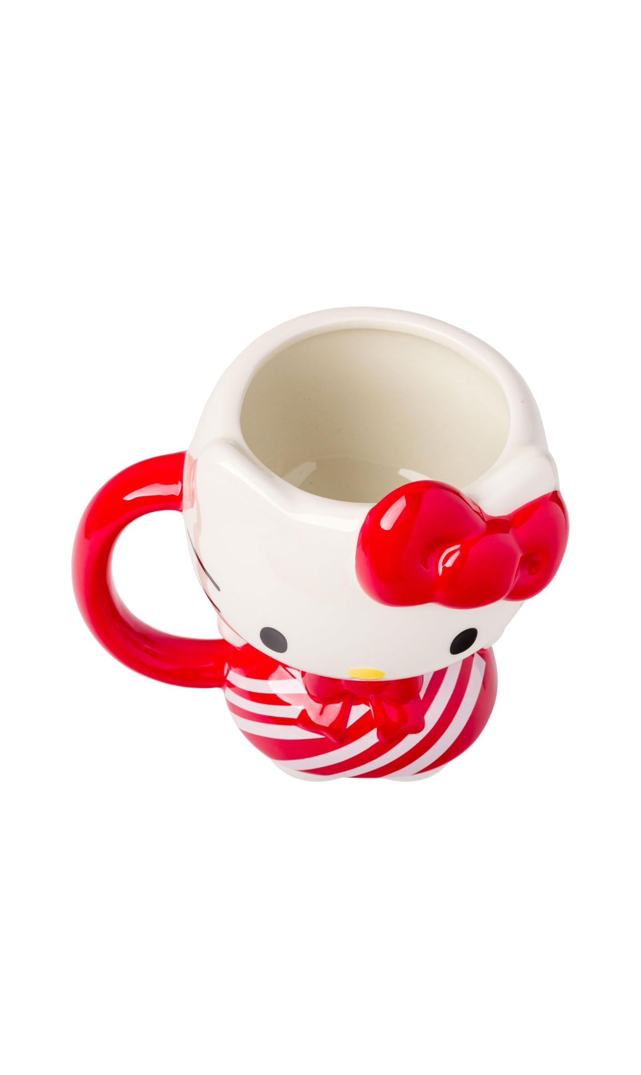 Hello Kitty Holiday Candy Cane Dress Ceramic 3D Sculpted Mug
