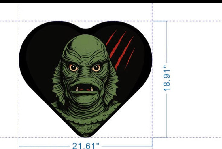 The Creature Oversized Zippered Heart Tote