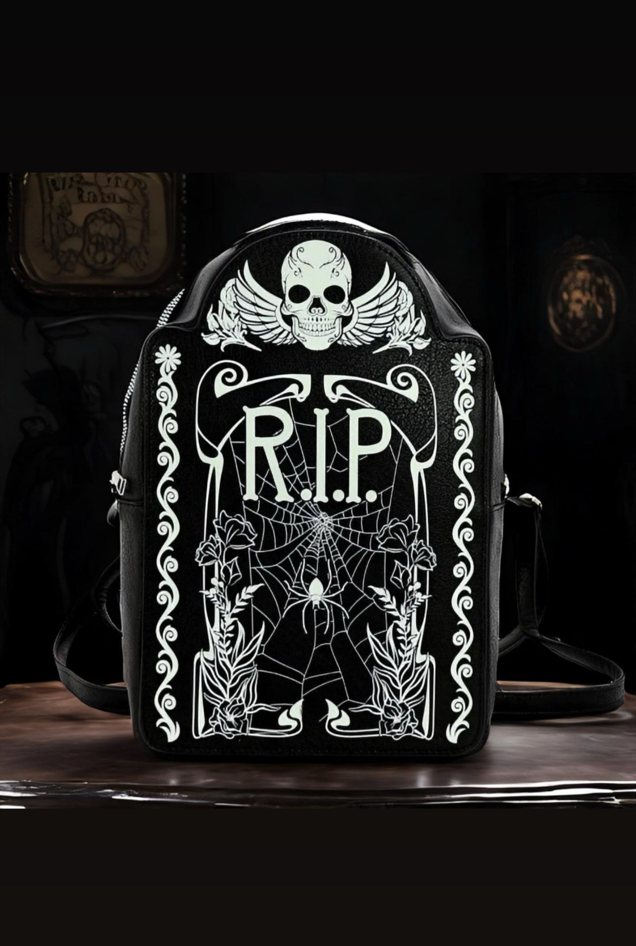 Glow in the Dark Tombstone Mini Backpack