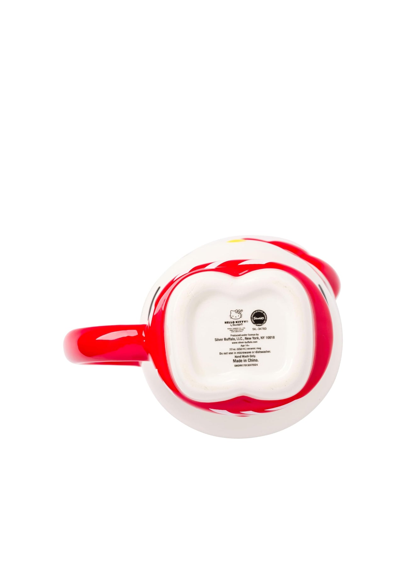 Hello Kitty Holiday Candy Cane Dress Ceramic 3D Sculpted Mug