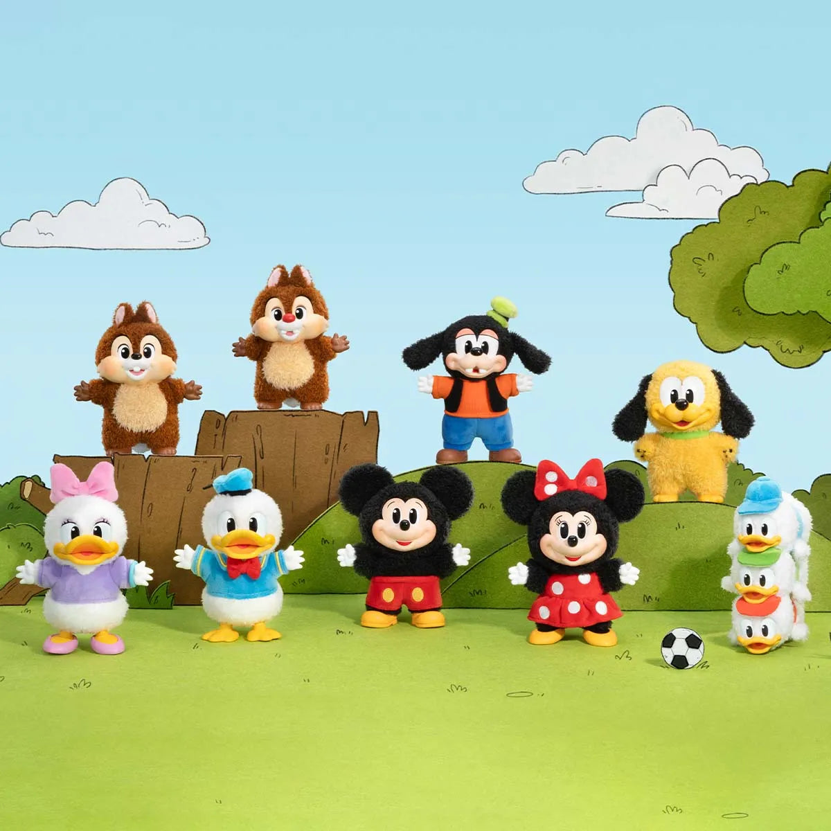 Mickey Family Cute Together Blind Boxes Keychain Series Figures